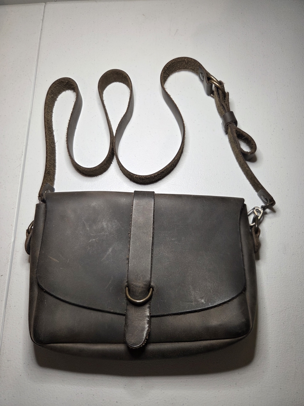 Love41 Koroha Leather Saddle Crossbody Bag (Discontinued)